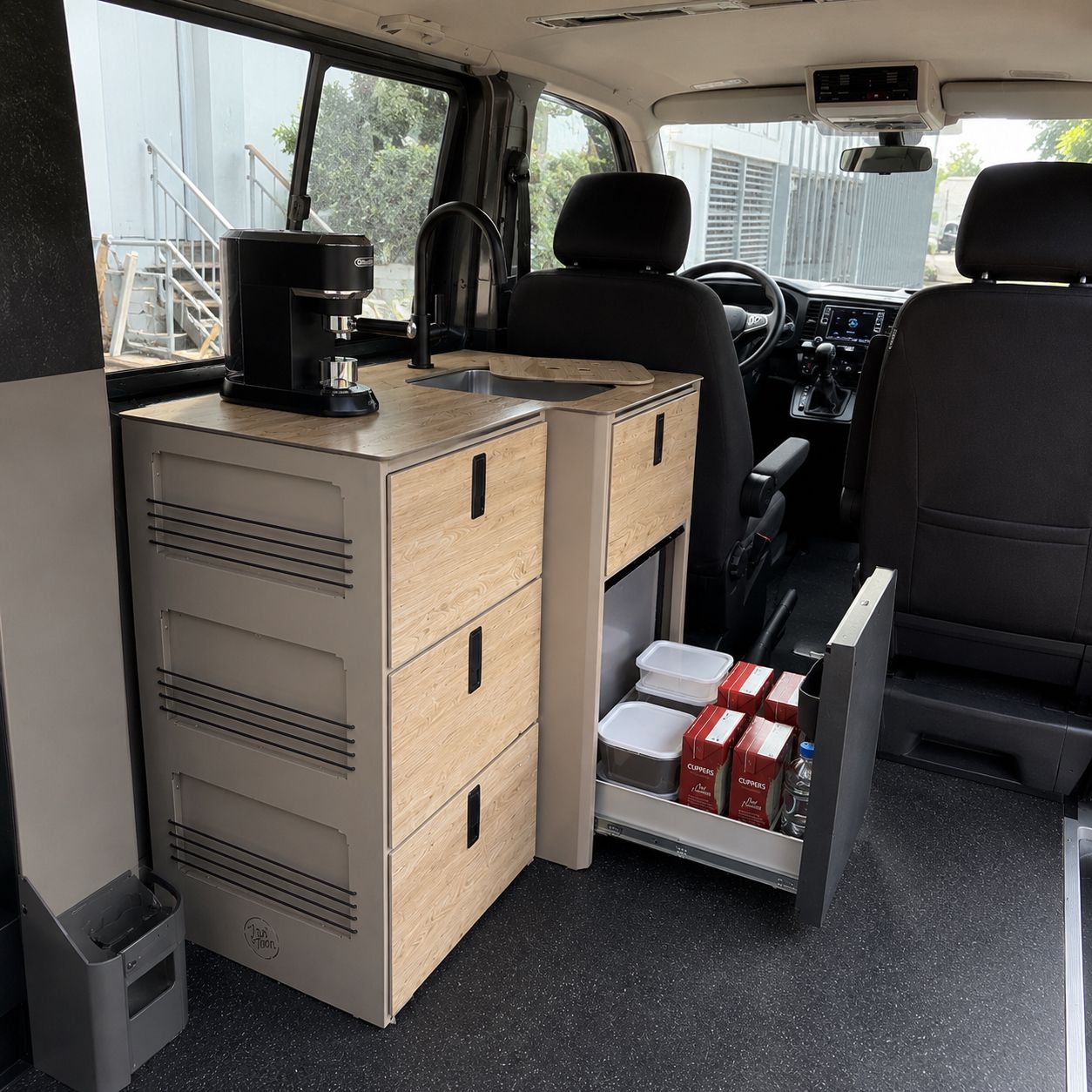 volkswagen transporter moon kitchen
